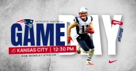 Grey Maximalist Football Gameday Facebook Shared Image template