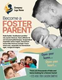 Grey Maximalist Foster Care Flyer (us Letter) Volante (Carta US) template