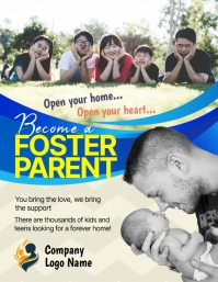 Grey Maximalist Foster Care Flyer (us Letter) Pamflet (VSA Brief) template