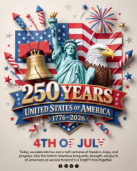 Grey Maximalist Fourth of July Celebration Instagram Portrait Video template