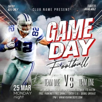 Grey Maximalist Game Day Instagram Post template