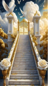 Grey Maximalist Gates Of Paradise  Instagram Story template