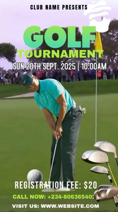 Grey Maximalist Golf Tournament Games Instagram Story Instagram-verhaal template