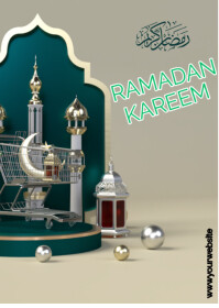 Grå Grey Maximalist Grey Ramadan Kareem  A6 A6 Template