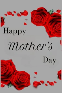Grey Maximalist Happy Mother's Day  Pinterest Graphic template