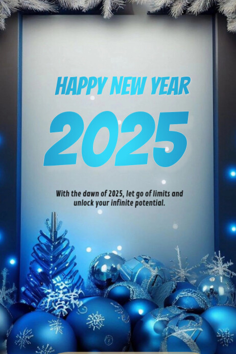 Copy of Grey Maximalist Happy New Year Poster | PosterMyWall