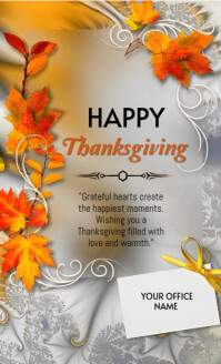 灰色 Thanksgiving Greeting Legale USA Template