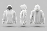 Grey Maximalist Hoodie Mockup  Banner 4' × 6' template