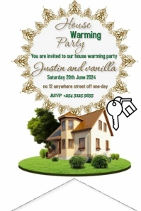 Grey Maximalist House Warming Party Invitation Flyer  Tumblr Graphic template