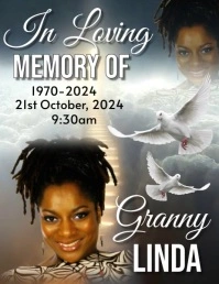 Grey Maximalist  In Loving Memory Flyers Cond Folheto (US Letter) template