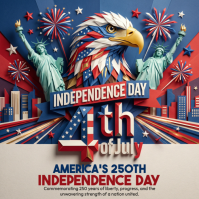 Grey Maximalist Independence Day Celebration Instagram Post Instagram-Beitrag template