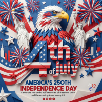 Grey Maximalist Independence Day Celebration Instagram Post Instagram-Beitrag template