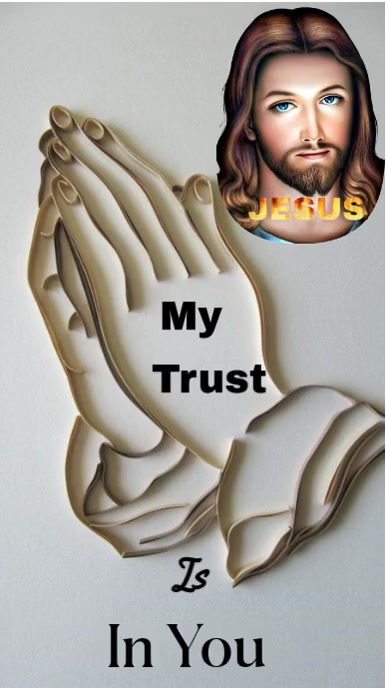 Grey Maximalist Jesus, My Trust Is In You  Instagram Story Instagram-verhaal template
