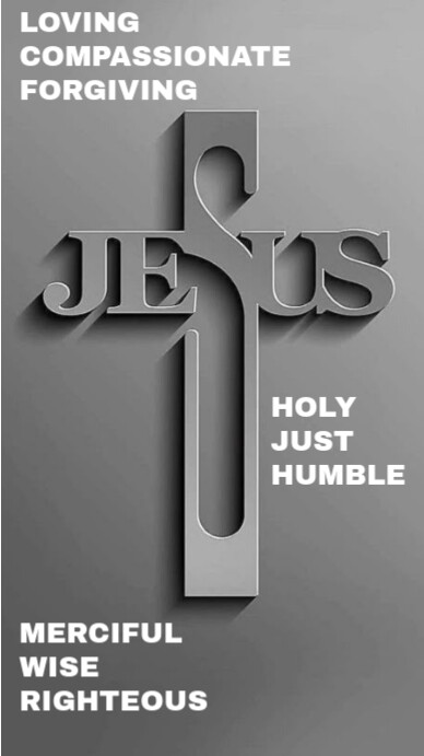 Grey Maximalist Jesus Instagram Story template