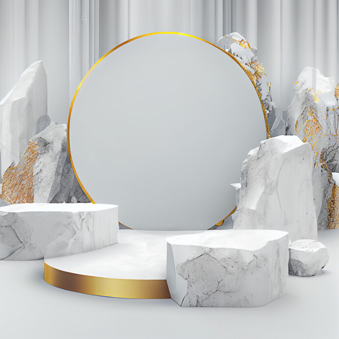 Grey Maximalist Luxury Product Display Backgr Instagram Post template