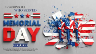 Grey Maximalist Memorial Day Digital Display Video Цифровой дисплей (16 : 9) template