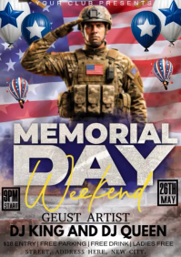 Grey Maximalist Memorial Day Weekend Event A3 Video template