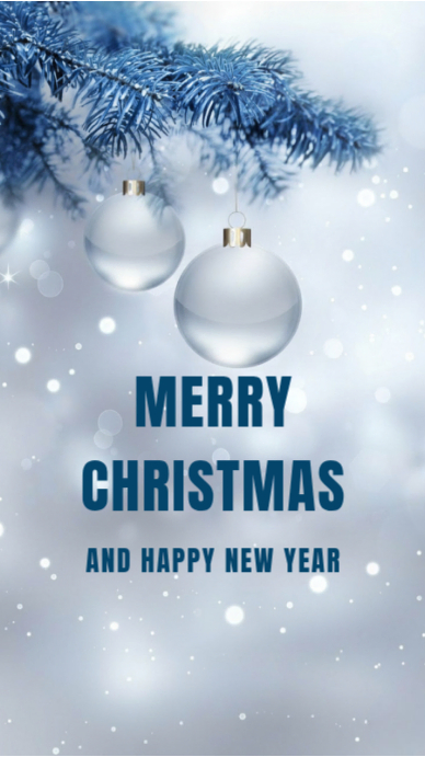 Grey Maximalist Merry Christmas And Happy New Year Flyer Instagram ...