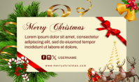 Grey Maximalist Merry Christmas Card  Tag Etykietka doczepna template