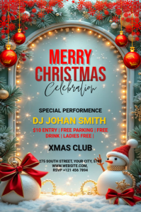 Grey Maximalist Merry Christmas Celebration  Pinterest Graphic template