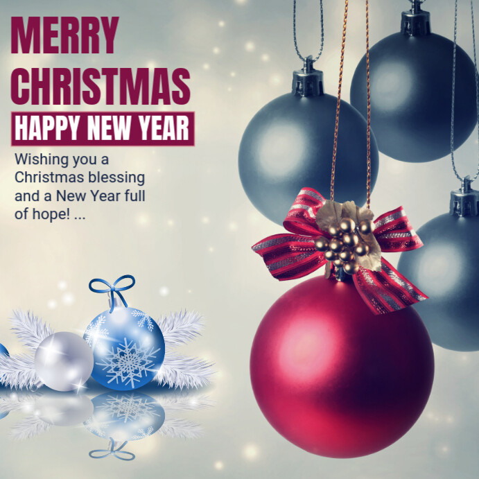 Copy of Grey Maximalist Merry Christmas Happy New Year Instagram Post ...