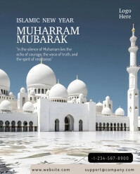 Grey Maximalist Muharram Instagram Portrait template
