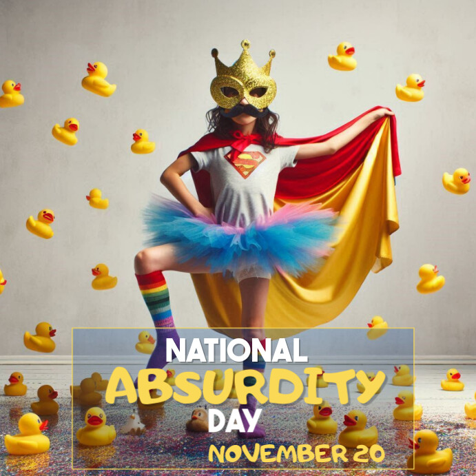 Absurbdity Grey Maximalist National Absurdity Day Instagram Post Template ...