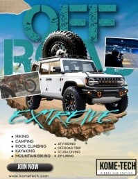 Grey Maximalist Offroad Trailing, Flyer (us Letter) template