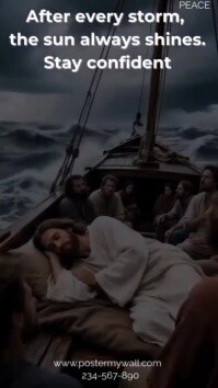 Grey Maximalist Peace In The Storm  Digital Display (9:16) template