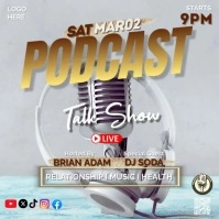 Grey Maximalist Podcast Talk Show Instagram Post template