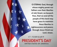 Grey Maximalist Presidents' Day Prayer Medium Rectangle template