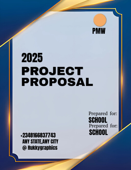 Grey Maximalist Project Proposal Flyer (us Letter) template