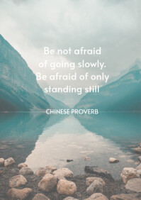 Grey Maximalist Quote Post A4 template