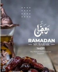 Grey Maximalist Ramadan Design Po Instagram Portrait template