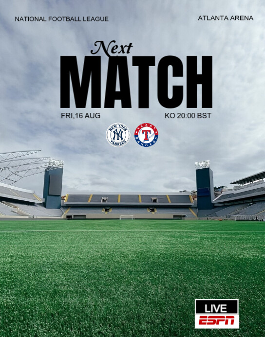 Grey Maximalist Rugby Matchday Template Design  Poster/wallboard