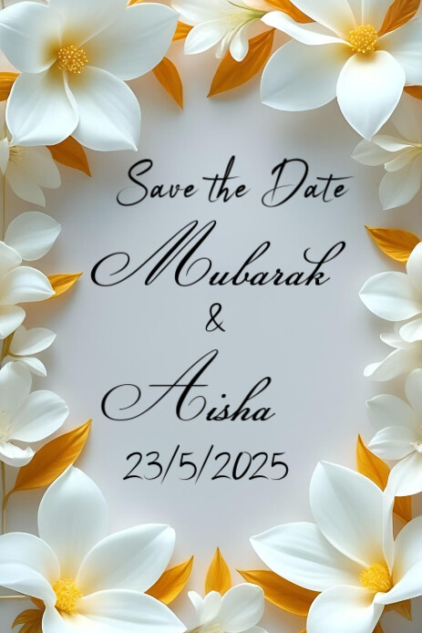 Grey Maximalist Save The Date  Pinterest Graphic template