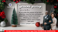 Grey Maximalist Seasons Greetings  Digital Display (16:9) template