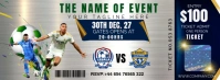 Grey Maximalist Soccer Ticket Facebook Cover Photo Facebook-Cover template