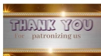 Grey Maximalist Thank You  Digital Display (1 Digitalanzeige (16:9) template
