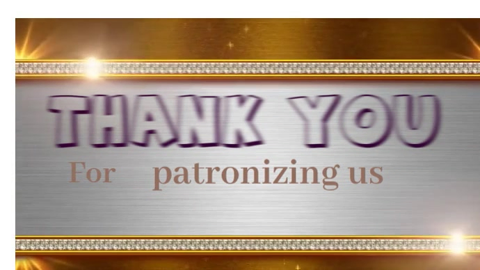 Plantilla de Grey maximalist thank you digital display (1 | PosterMyWall