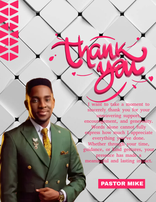 Copy of Grey Maximalist Thank You Flyer (us Letter) | PosterMyWall