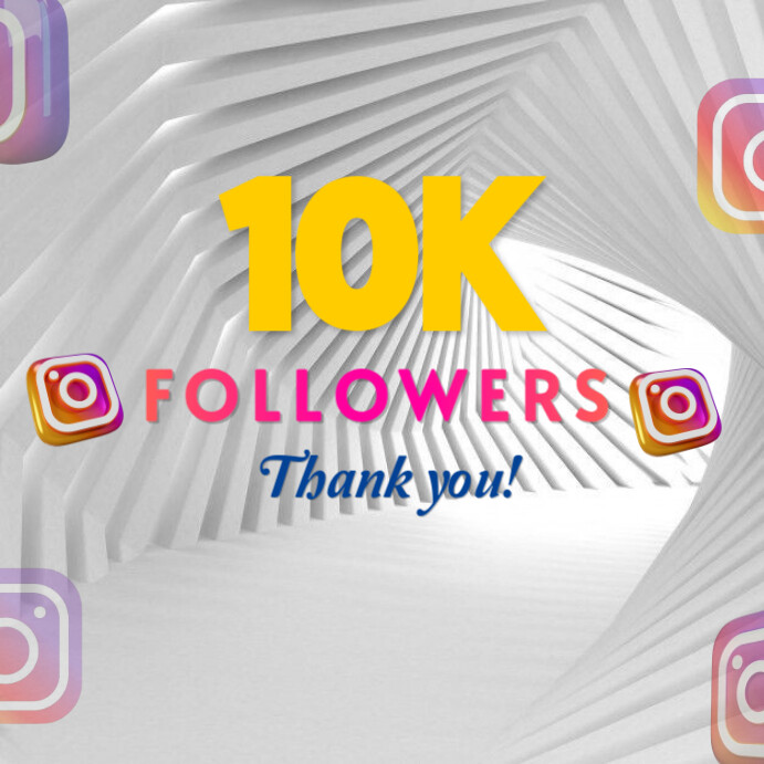 Copy of Grey Maximalist Thank You Followers Instagram Post | PosterMyWall