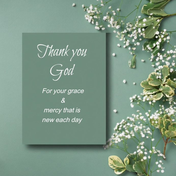 Modèle Grey Maximalist Thank You God Christian Wall Art Instagram Post ...
