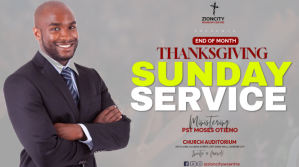 Grey Thanksgiving Sunday Service Twitter 帖子 Template