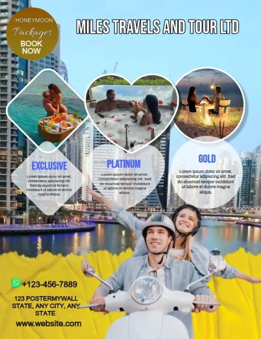 Grey Maximalist Travel And Tours  Flyer (us Letter) template