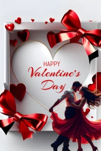 Grey Maximalist Valentine's Day Wish Card Pinterest Graphic template