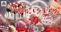 Grey Maximalist Video Valentines Day Cakes Facebook Cover Facebook-gebeurtenisomslag template