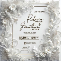 Grey Maximalist Wedding  Instagram Post template