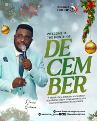 Grey Maximalist Welcome To The Month Of December Instagram Portrait template