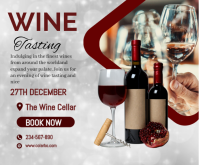 Grey Maximalist Wine Tasting Day Medium Rectangle Mellemstort rektangel template